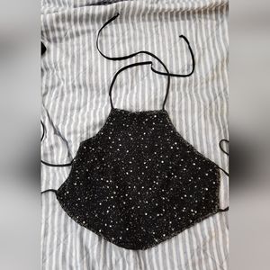 Sparkly black crop top